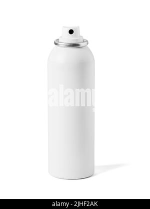 Haarspray Aerosolflasche schlanke Behälter Produkt Pflege Verpackung kosmetische blank Schönheit Design Deodorant Stockfoto