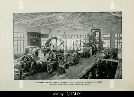 The General Electric Company Interior of the Intramural Railway Power-House World's Columbian Exposition Chicago 1893 vom Factory and Industrial Management Magazine Volume 6 1891 Publisher New York [etc.] McGraw-Hill [etc.] Stockfoto