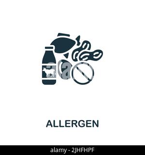 Allergen-Symbol. Monochromes einfaches Allergiesymbol für Vorlagen, Webdesign und Infografiken Stock Vektor