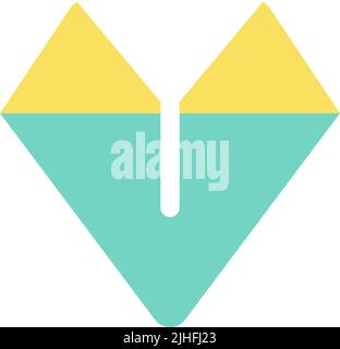 UI-Symbol mit flacher Rautenfarbe Stock Vektor