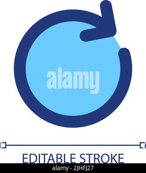 Symbol für die benutzeroberfläche der Pixel Perfect RGB-Farbe wiederholen Stock Vektor