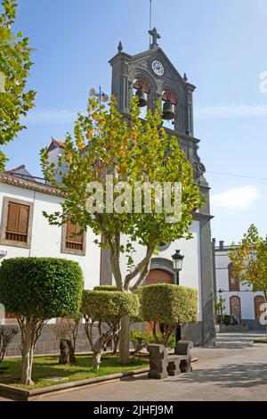Die Kirche San Roque, Firgas, Grand Canary, Kanarische Inseln, Spanien, Europa Stockfoto