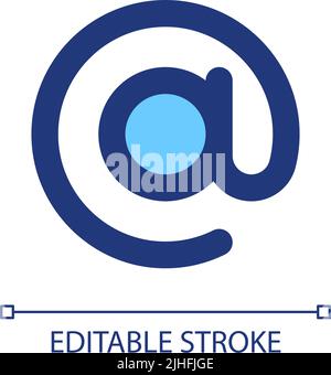 At-Sign Pixel Perfect RGB Color ui-Symbol Stock Vektor