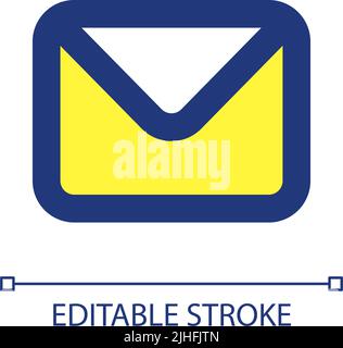 Symbol für die benutzeroberfläche der Pixel Perfect RGB-Farbe für ungelesene Nachrichten Stock Vektor