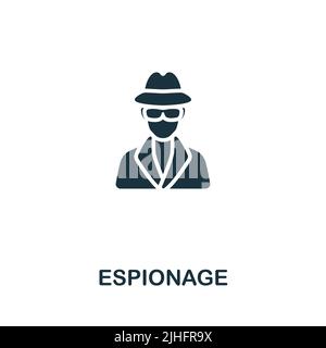 Spionagesymbol. Monochrom Simple Line Crime Icon für Vorlagen, Webdesign und Infografiken Stock Vektor