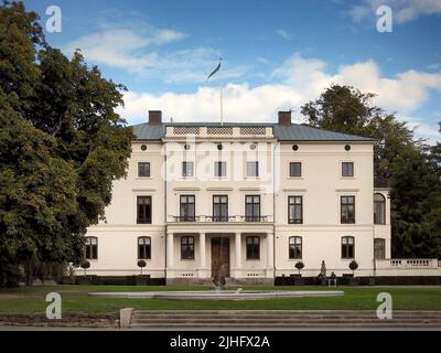 Eine schöne Aussicht auf die Konsul Perssons Villa in Helsingborg, Schweden Stockfoto