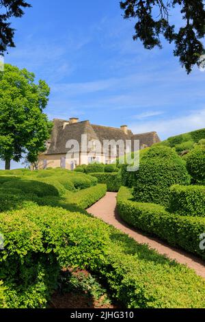 Marquyssac-Gärten in der Nähe von Beynac am Fluss Dordogne in der Region Perdigord in Frankreich Stockfoto