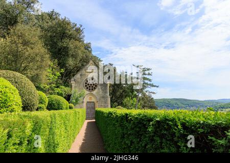 Marquyssac-Gärten in der Nähe von Beynac am Fluss Dordogne in der Region Perdigord in Frankreich Stockfoto