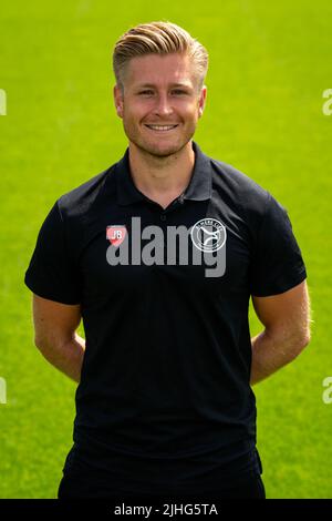 ALMERE, NIEDERLANDE - 14. JULI: Jeroen Bijl von Almere City FC während des jährlichen Club Photocall im Yanmar Stadion am 14. Juli 2022 in Almere, Niederlande (Foto: Rene Nijhuis/Orange Picters) Stockfoto
