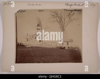 NY - Throgs Neck. Throgs Neck Light Station, New York. Stockfoto