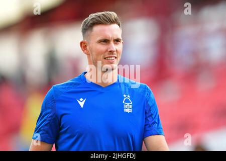 Torhüter des Nottingham Forest, Dean Henderson während des Vorsaison-Freundschaftsspiel zwischen Barnsley und Nottingham Forest in Oakwell, Barnsley am Samstag, 16.. Juli 2022. (Kredit: Jon Hobley | MI News) Kredit: MI Nachrichten & Sport /Alamy Live News Stockfoto