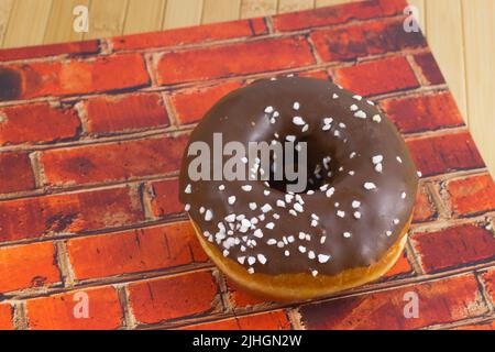 Glasierte farbige Bagels Stockfoto