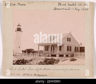 TX - Point Isabel. Point Isabel Light Station, Texas. Eingestellt Am 1. August 1905. Aus dem Osten betrachtet. Stockfoto