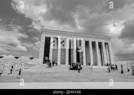 Besucher des Anitkabir oder des Mausoleums von Atatürk in Ankara. 10.. november Gedenktag von Atatürk oder 10 kasim Hintergrundbild. Ankara Türkei - 5 Stockfoto