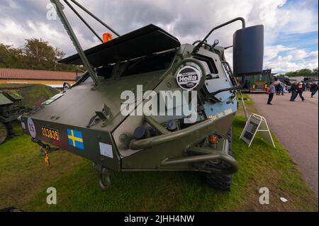 Göteborg, Schweden - 29 2010. August: Sisu XA-203 Panzertruppe der schwedischen Armee. Stockfoto