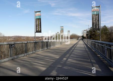 Gehweg über den Hudson River, zwischen Poughsteepfsie & Highland, NY Stockfoto