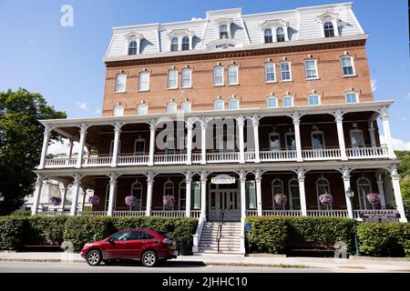 Das Vermont Historical Society Museum an der State Street in der Hauptstadt von Montpelier, Vermont, USA. Stockfoto