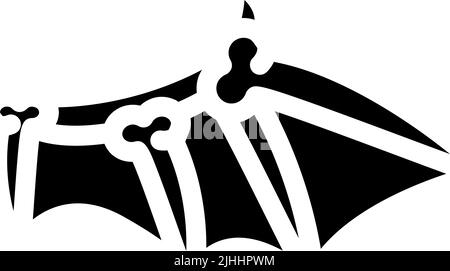 Abbildung des Symbols „Knochen der Flügelglyphe“ Stock Vektor