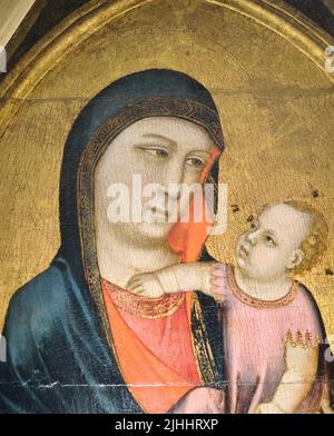 Madonna mit Kind und Heiligen Basilica Di Santa Croce Florenz Italien Stockfoto