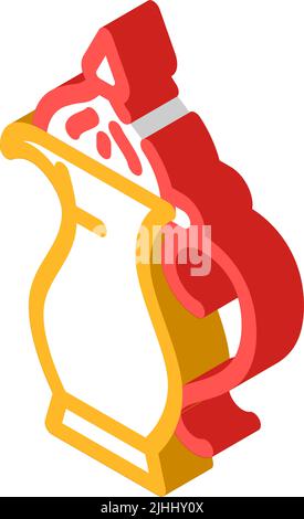 arabische Kanne Souvenir isometrische Symbol Vektor-Illustration Stock Vektor