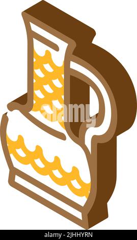 Teekannen arabische Kanne isometrische Symbol Vektor-Illustration Stock Vektor