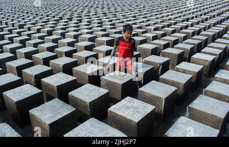 Brickfield in Natore, Bangladesch Stockfoto