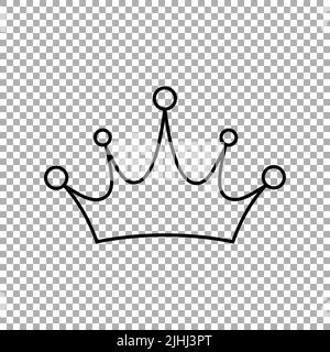 Kronensymbol . Prinzessin Krone Symbol isoliert auf transparentem Hintergrund. Vektorgrafik Stock Vektor