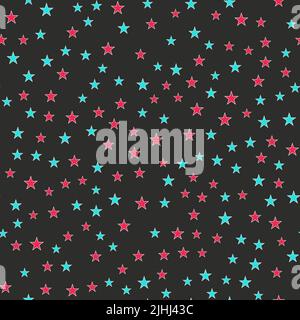 Nahtloses Muster mit Sternen. Vektorgrafik Stock Vektor