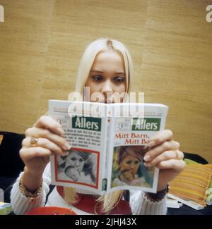 Agnetha Fältskog. Sänger. Mitglied der Popgruppe ABBA. Geboren 1950. Hier im Bild 1970. Stockfoto