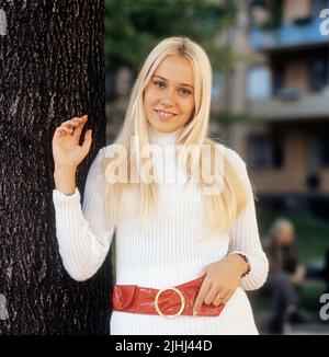 Agnetha Fältskog. Sänger. Mitglied der Popgruppe ABBA. Geboren 1950. Hier im Bild 1970. Stockfoto