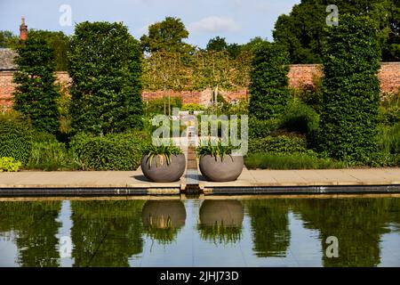 RHS Bridgewater in Worsley, Salford. Das Paradise Garden Wasserspiel Stockfoto