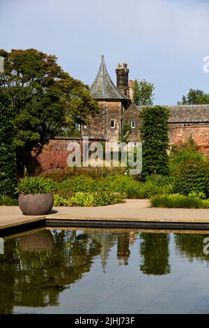 RHS Bridgewater in Worsley, Salford. Das Paradise Garden Wasserspiel Stockfoto