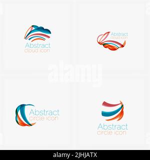 Saubere elegante Kreis geformt abstrakte geometrische Logo. Universell für jede Idee. Vektor-illustration Stock Vektor