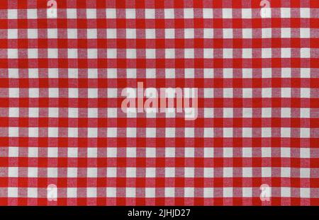 Die Textur des Gewebes in einem Käfig. Stockfoto