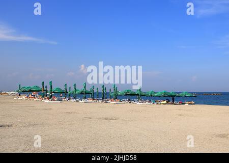 September 14 2021 - Constanta,Mamaia in Rumänien: Beliebter Touristenort am Schwarzen Meer Stockfoto