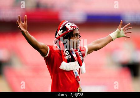 Aktenfoto vom 29-05-2022 von Djed Spence, dessen Unterzeichnung Tottenham einen Vertrag bis 2027 abgeschlossen hat. Ausgabedatum: Dienstag, 19. Juli 2022. Stockfoto