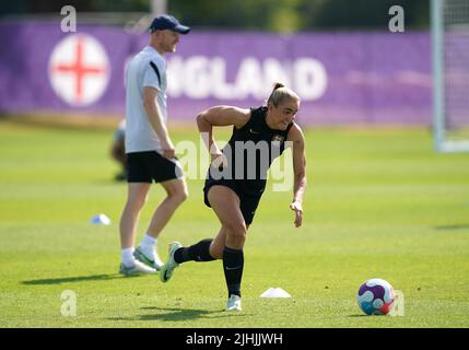 Englands Georgia Stanway während einer Trainingseinheit im Lensbury Resort, Teddington. Bilddatum: Dienstag, 19. Juli 2022. Stockfoto