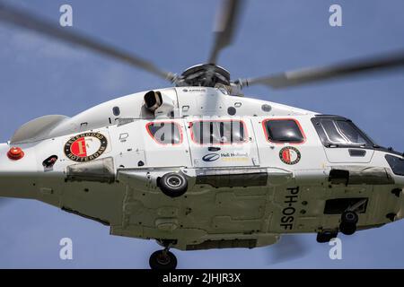 Feyenoord Hubschrauber Ankunft im Stadion (Stadion) de Kuip in Rotterdam während des Fantages ( open dag) 17 juli 2022 Stockfoto