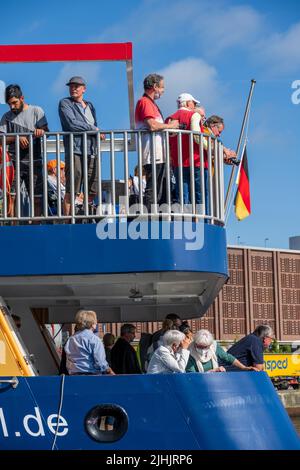 Kiel, Juni - 2022 Kieler Woche 2022 vor dem Ansturm der Tagesbesucher herrscht im Hörm noch himmlische Ruhe Stockfoto