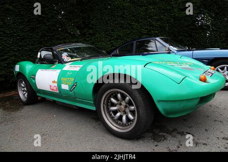 Mitbewerber der Ginetta G4 Series 4 „Spitzenmeisterschaft“. Stockfoto