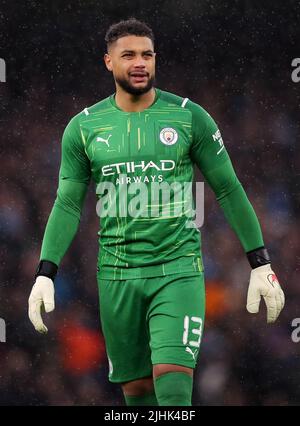 Aktenfoto vom 05-02-2022 von Torhüter Zack Steffen, den Middlesbrough für eine Saison-lange Leihgabe von Manchester City unterzeichnet hat. Ausgabedatum: Dienstag, 19 2022. Juli. Stockfoto