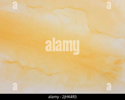 Abstrakter gelber Aquarellhintergrund. Verschwommener Sandhintergrund in Aquarell gemalt. Textur Hintergrund Banner. Wüstenlandschaft. Stockfoto