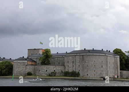 Schloss Vaxholm aus dem 16.. Jahrhundert im Stockholmer Archipel Stockfoto