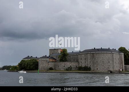 Schloss Vaxholm aus dem 16.. Jahrhundert im Stockholmer Archipel Stockfoto