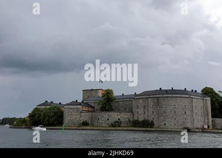 Schloss Vaxholm aus dem 16.. Jahrhundert im Stockholmer Archipel Stockfoto