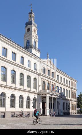 Rigaer Rathaus, ein Gebäude am Rigaer Rathausplatz, Rigaer Altstadt, Riga Lettland Europa Stockfoto