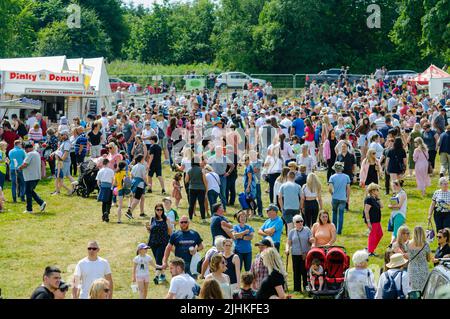 Menschenmassen auf der Castlewellan Agricultural Show Stockfoto