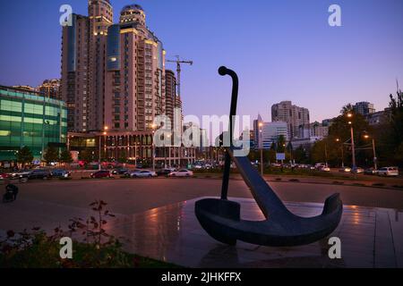 Abend Stadtlandschaft Genueser Straße. Odessa, Ukraine. Stockfoto