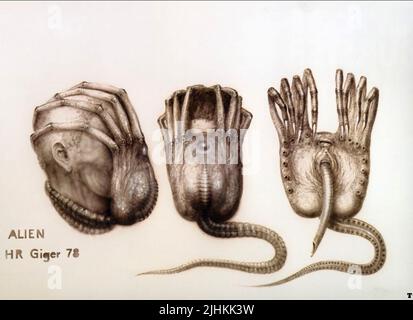 H. R. GIGER ALIEN ARTWORK, ALIEN, 1979 Stockfoto
