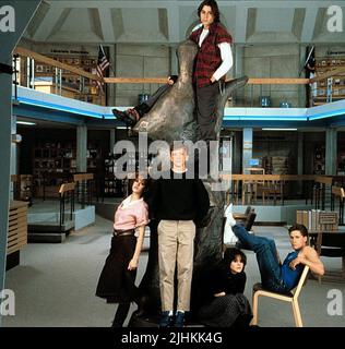 MOLLY RINGWALD, ANTHONY MICHAEL HALL, ALLY SHEEDY, EMILIO ESTEVEZ, JUDD NELSON, THE BREAKFAST CLUB, 1985 Stockfoto